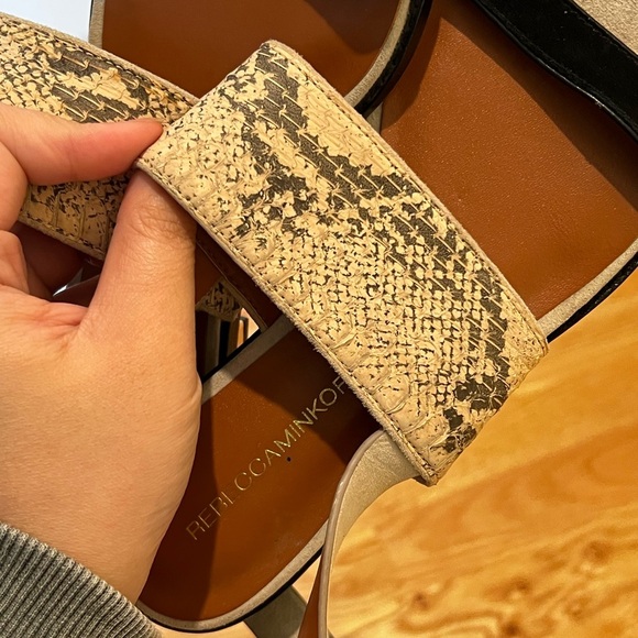 Rebecca Minkoff Serena Snake Embossed Leather Ankle Strap Size 7 - Picture 3 of 8
